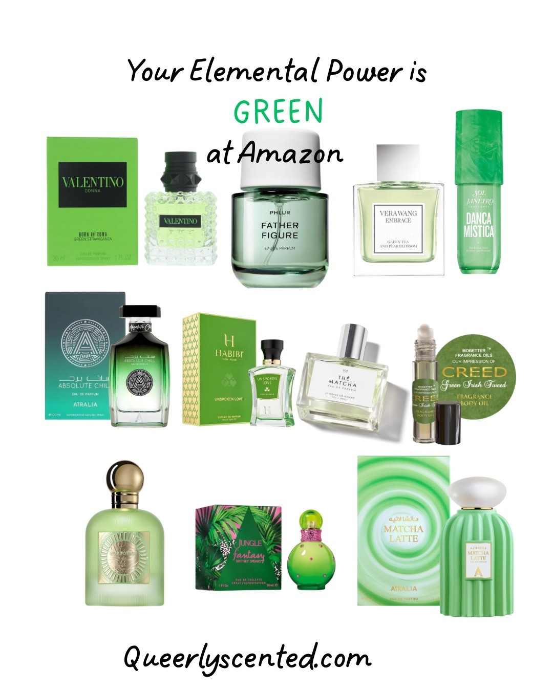 Hey green lovers! Check out my latest green fragrance finds on Amazon! From fresh fig and vanilla to matcha latte, these perfumes will add a pop of green to your collection. Plus, they all last all day! Happy shopping!

#greenfragrance #amazonfinds #LTKbeauty #matchalatte #figvanilla #pearpotion #arabianperfume #HairandBodyPerfume #valentino #atralia #SolDeJaneiro #stpatricksday #StPatricksDay2026

#LTKBeauty #LTKFestival #LTKselfcare