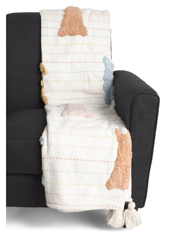Easter Multi Tuft Bunny Throw With Tassels | Global Home | Marshalls | Marshalls