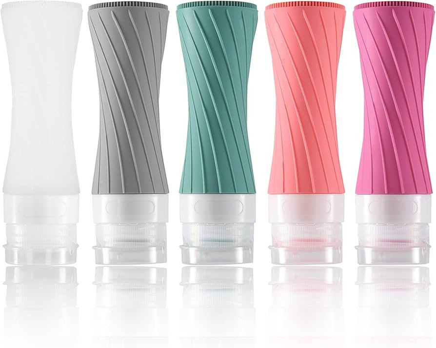 INNERNEED Leakproof Silicone Travel Bottles TSA Airline Carry-On Approved Refillable Portable Liquid | Amazon (US)