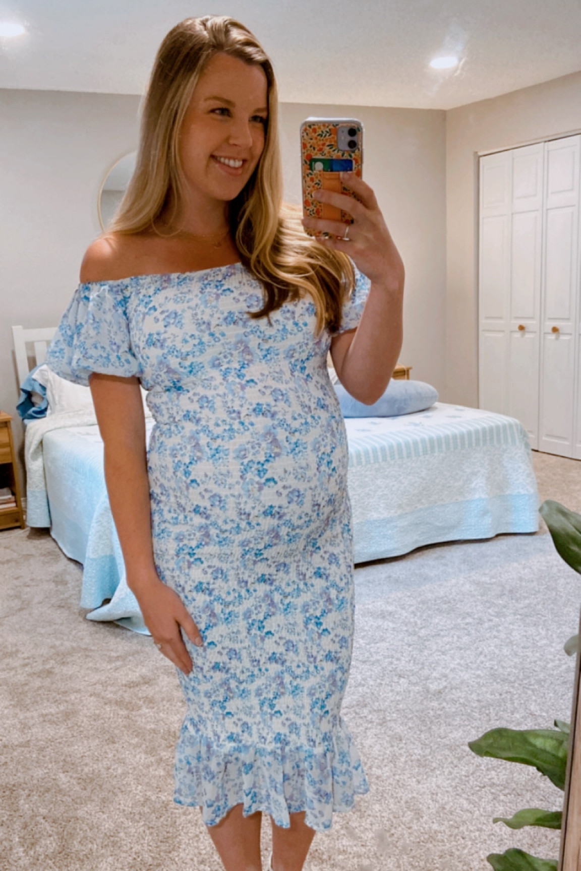 Bump friendly outfit #5 😊  wearing a size small/size 4 in the dress at 30 weeks pregnant - it is very stretchy so no need to size up 

#LTKbump #LTKunder100 #LTKstyletip