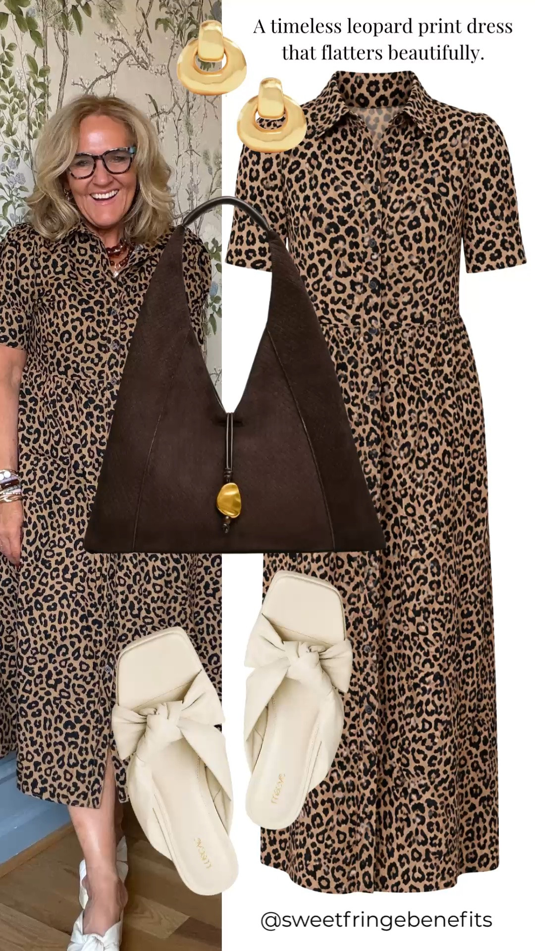 Oh my goodness, this leopard print dress is such a fun one! I’m wearing a small, and I love the easy, classic shape. Paired it with my woven bag and comfy bow sandals for a look that feels pulled together without trying too hard.

#LTKdayinmylife #LTKgrwm #LTKootd