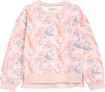 Kids' Dino Print Cotton Blend Sweatshirt | Nordstrom