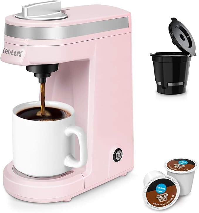 CHULUX Single Serve Coffee Maker with A Reusable Filter, Single Cup Coffee Maker for K pod, Groun... | Amazon (US)