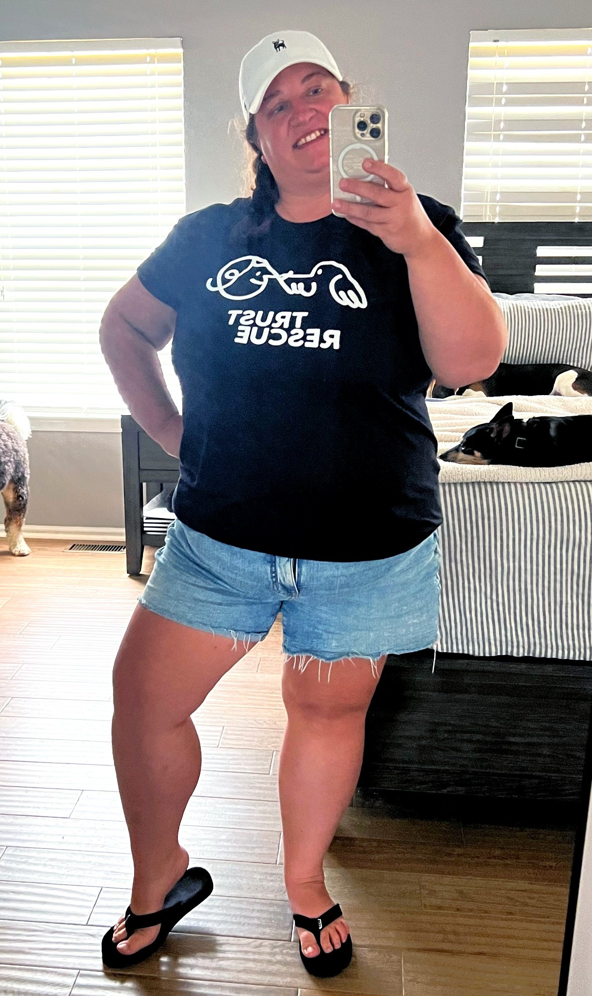 Casual Saturday volunteering at Trust Rescue. It may be September, but the heat is still kicking. Relaxed dress code for the afternoon. (Torrid size 16 stretch denim 5” inseam shorts)

#LTKPlusSize #LTKStyleTip #LTKFindsUnder50