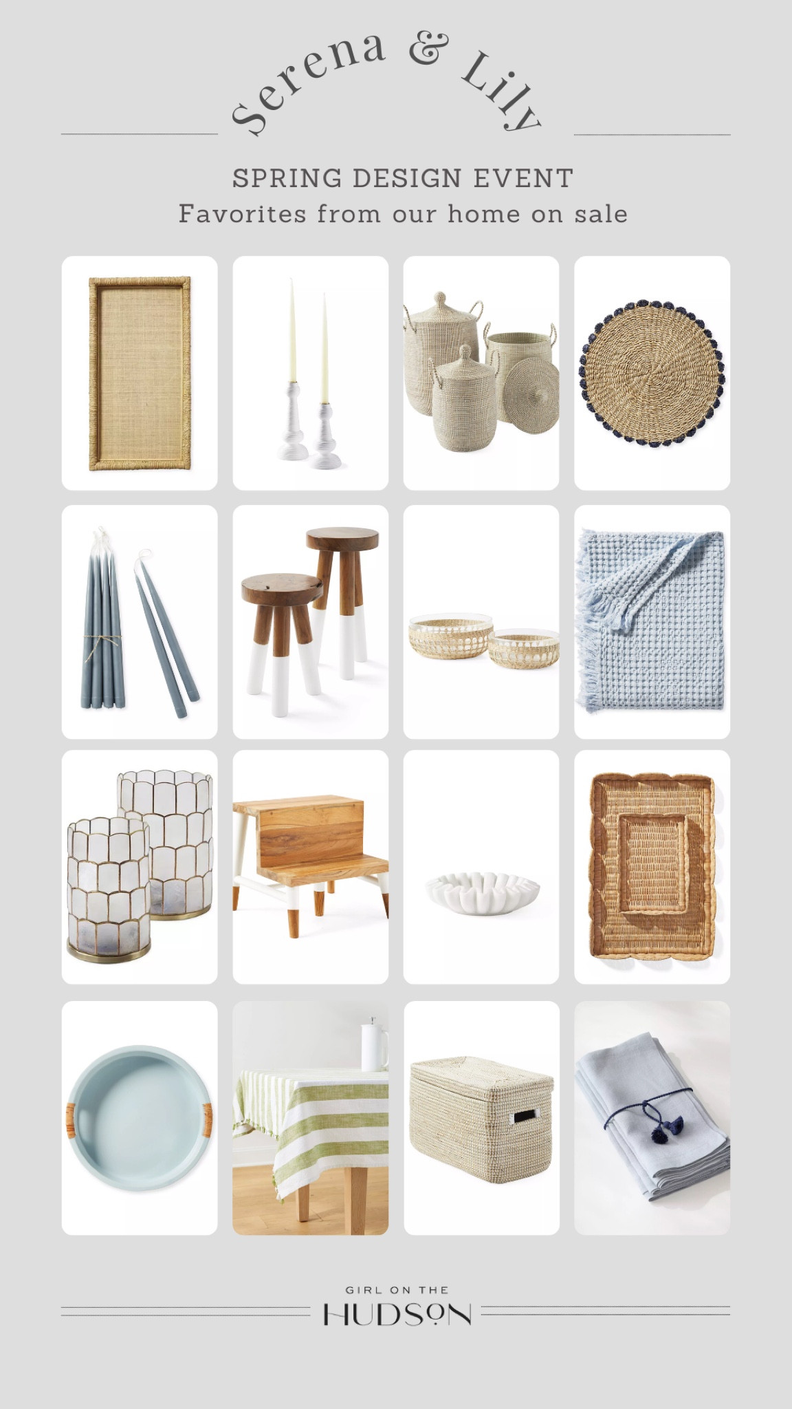 Home decor picks from Serena & Lily all on sale! The lidded La Jolla baskets, woven trays and placemats and candlesticks are my favorite! 

#LTKsalealert #LTKhome #LTKSeasonal