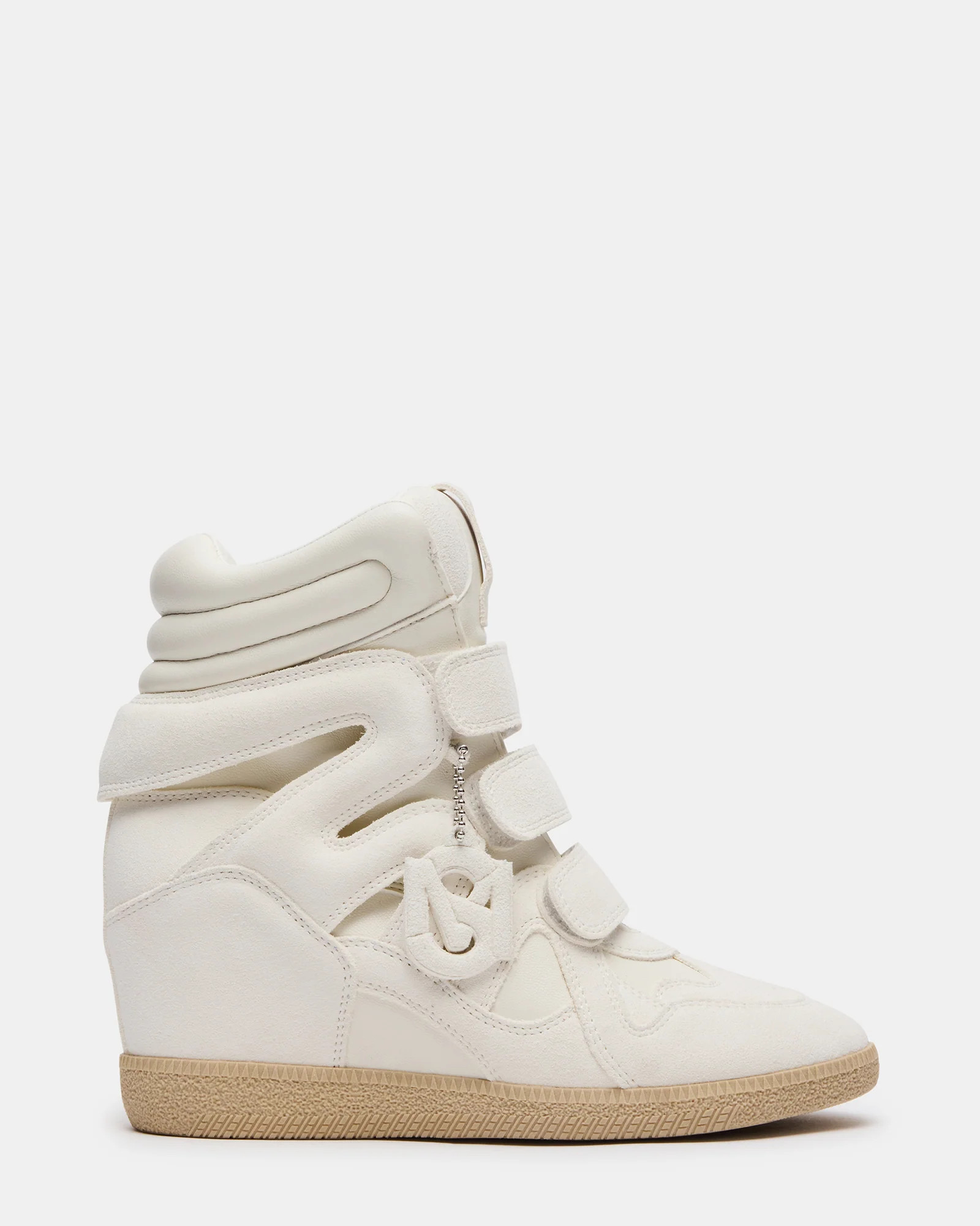 MAVIS White Suede High-Top Velcro Women's Sneaker | Steve Madden (US)