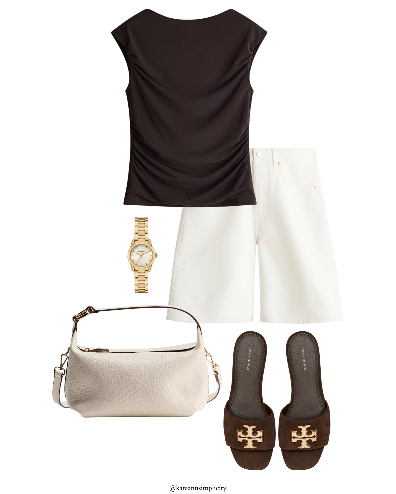 Summer outfit
Brown slides 
Tory Burch style

#LTKMidsize #LTKSeasonal #LTKgrwm