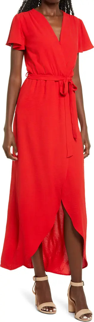 Fraiche by J High/Low Faux Wrap Dress | Nordstrom | Nordstrom