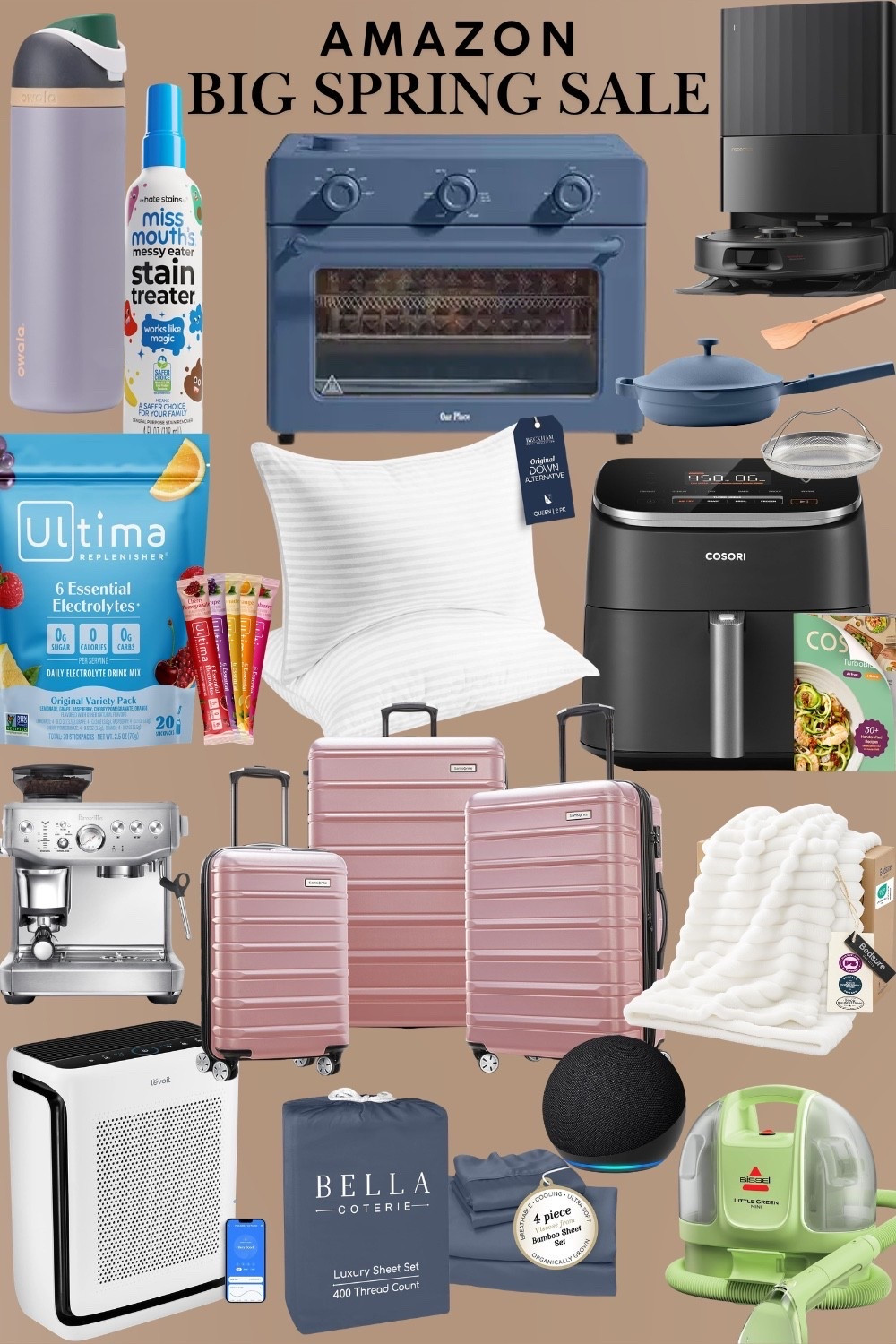 Amazon Big Spring Sale 🤩
Big savings on the best home finds! 


#amazon big spring sale
#amazon sale
#spring sale
#luggage set
#ultima electrolytes
#espresso machine
#air fryer
#vaccuum mop
#robot vacuum 
#hotel pillows
#quality pillows
#one oven 
#pots and pans
#stain treater
#miss mouths 
#stain remover
#little green machine
#carpet cleaner
#owala insulated tumbler 
#bella sheet set
#faux fur throw 
#air purifier 
#echo dot

#LTKHome #LTKSaleAlert