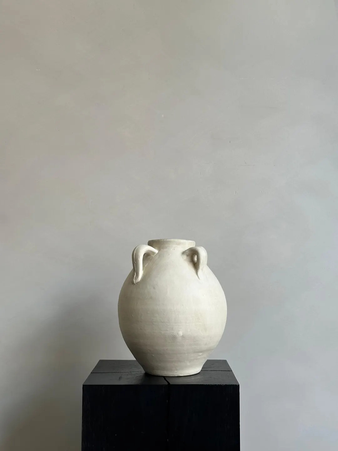 Cream Pottery Vase - 9.5" Tall Vintage Home Decor | Etsy (US)