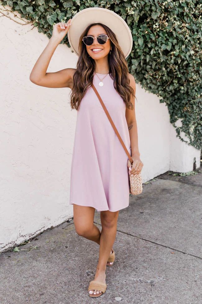 Unbreakable Love Mauve Ribbed Tank Dress | Pink Lily