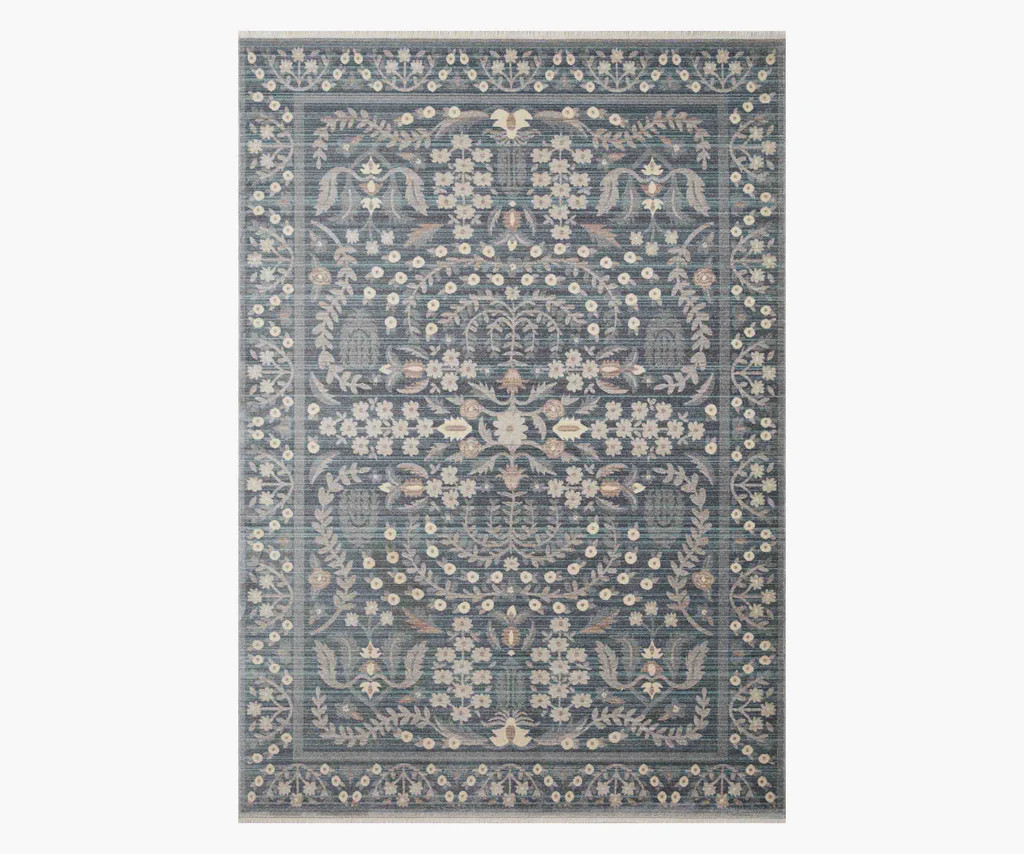 Holland Anika Power-Loomed Rug - Blue | Rifle Paper Co.