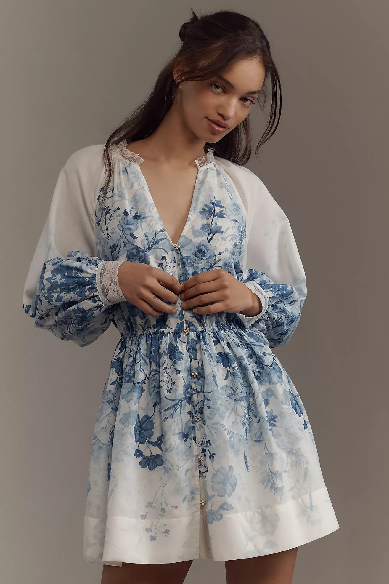 Let Me Be V-Neck A-Line Mini Dress | Anthropologie (US)