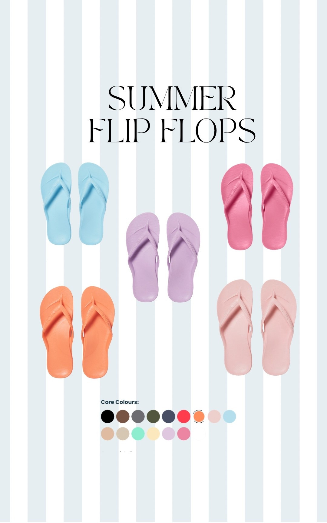 Archie’s Footwear has the cutest flip flops in 16 colors! SIXTEEN! How fun are the colorful ones. In eyeing the lilac, what color would you get!? 🩴 

#LTKmomlife #LTKSeasonal #LTKootd