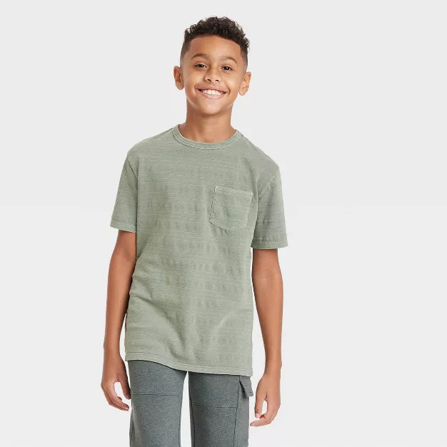 Boys' Textured Short Sleeve Striped T-Shirt - Cat & Jack™ | Target