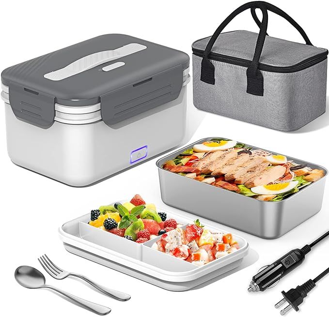 Herrfilk Electric Lunch Box Food Heater Portable Faster Food Warmer with 1.8L Removable Stainless... | Amazon (US)