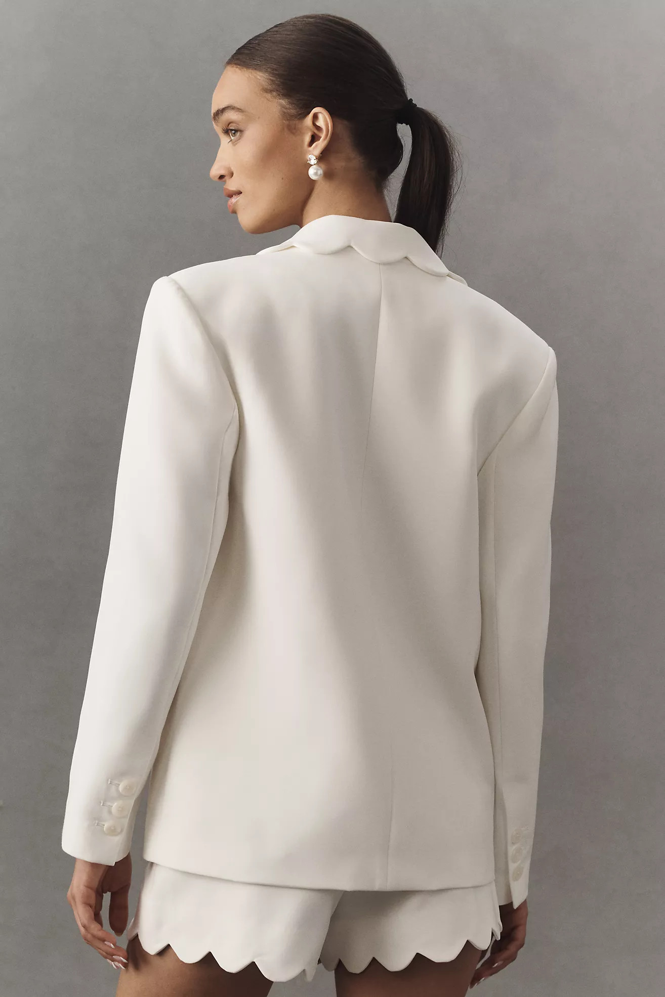 English Factory Scallop-Lapel Blazer | Anthropologie (US)