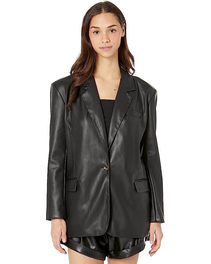 Blank NYC Leather Oversized Blazer | Zappos