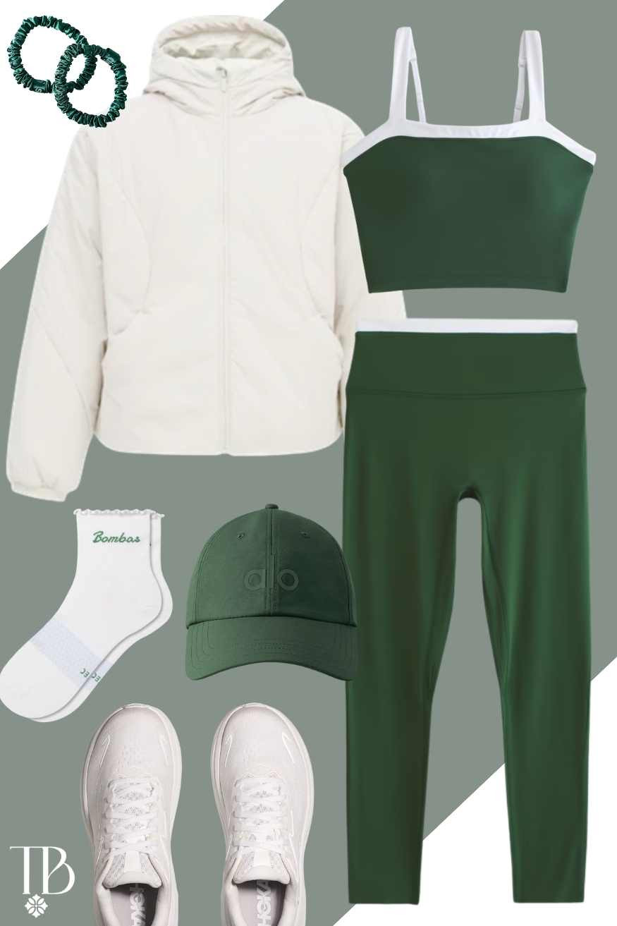 Evergreen athleisure for winter walks 🌲🤍 Linking my matching sports bra + leggings, puffer jacket, white sneakers, Bombas socks, and hat. Perfect for pilates, errands, hot girl walks, and travel days!
Shop the full look on LTK 🛍️
#LTKfit #AthleisureStyle #WorkoutOutfit #PilatesOutfit #HotGirlWalk #WinterActivewear #MatchingSet #PufferJacket #Hoka

 

 #LTKgrwm #LTKfitnessgoals #LTKActive