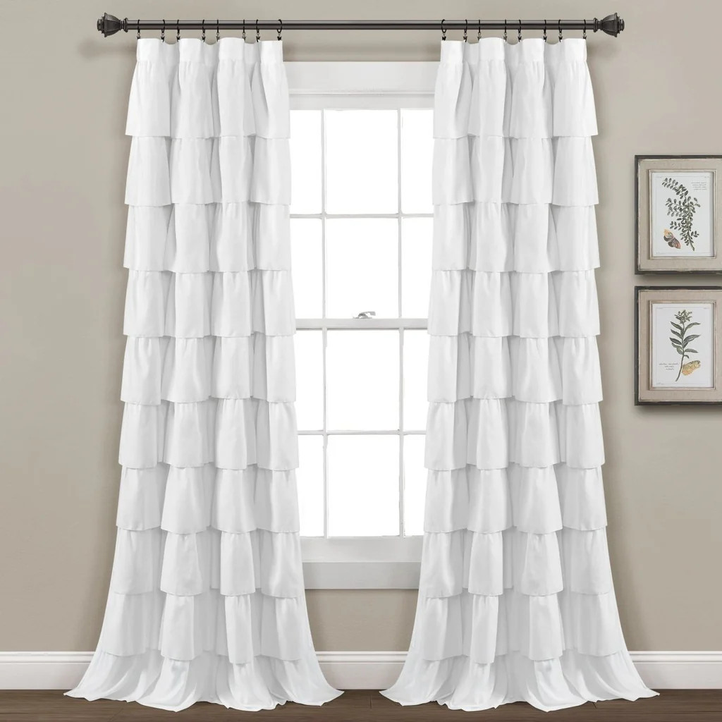 Ruffle Window Curtain Panel | Lush Decor
