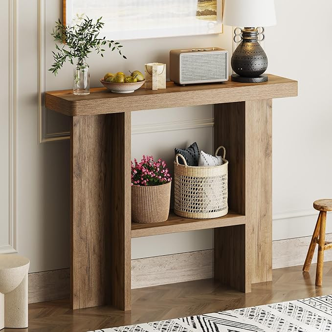 senlin Sofa Table, 47 Inch Console Table, Narrow Entryway Table for Hallway, Behind The Couch, Li... | Amazon (US)