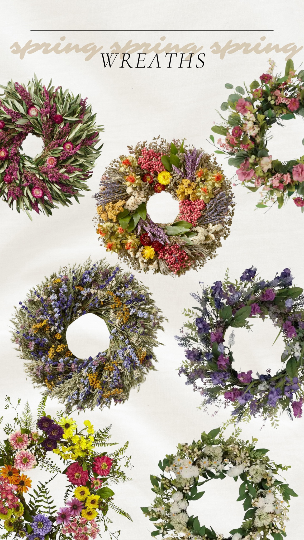 Spring front door wreaths!

Spring wreaths, spring home, spring decor 

#LTKfindsunder100 #LTKfindsunder50 #LTKhome
