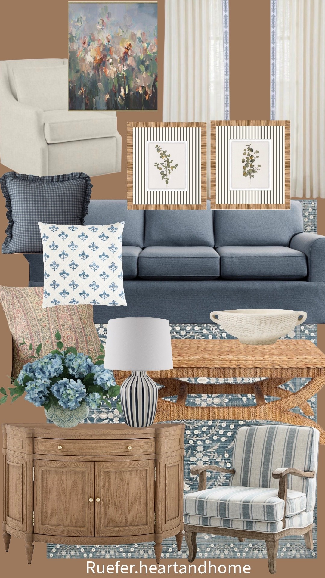 Cozy, layered, elevated home decor design… sofa, pillows, lamp, coffee table, framed art, curtains, floral art, accent chair, console table

#LTKHome #LTKSaleAlert #LTKSpringSale