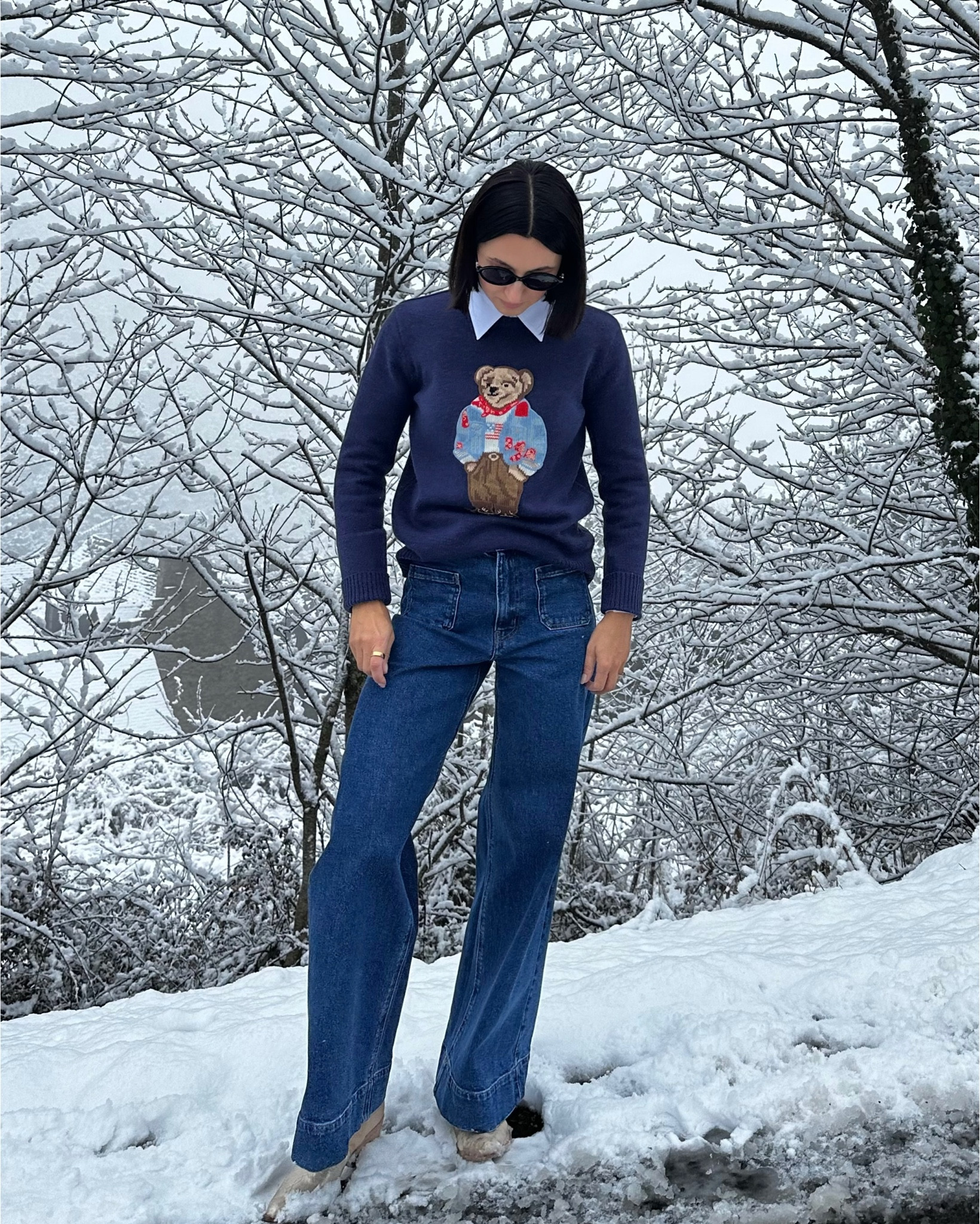 Snow day, but make it cozy chic ❄️🐻

#WinterOutfit #CozyChic #SnowStyle #WideLegJeans #CuteButComfy #ColdWeatherFit #WinterVibes #OOTD #EffortlessStyle

#LTKSeasonal #LTKootd #LTKU