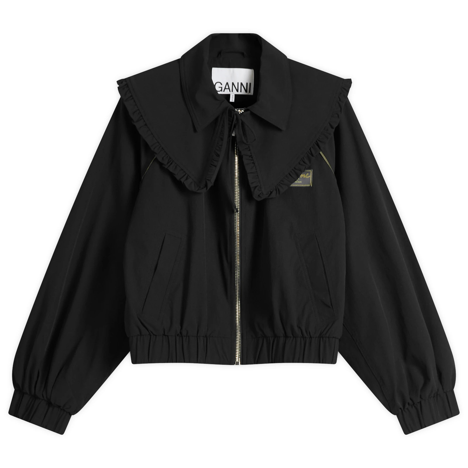 GANNI Women's Stretch Shell Jacket Presented by END. in Black, Size X-Small | END. Clothing