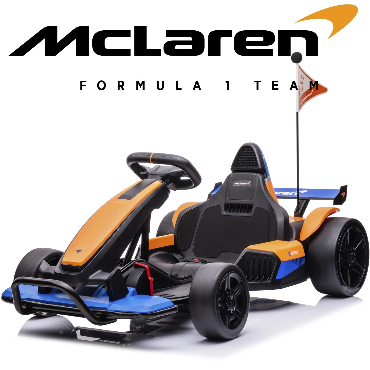 24V Ride On Licensed McLaren MCL35M (F1) Powered Pedal Go Kart for Kids Ages 6+, ASTM F963 Certif... | Walmart (US)