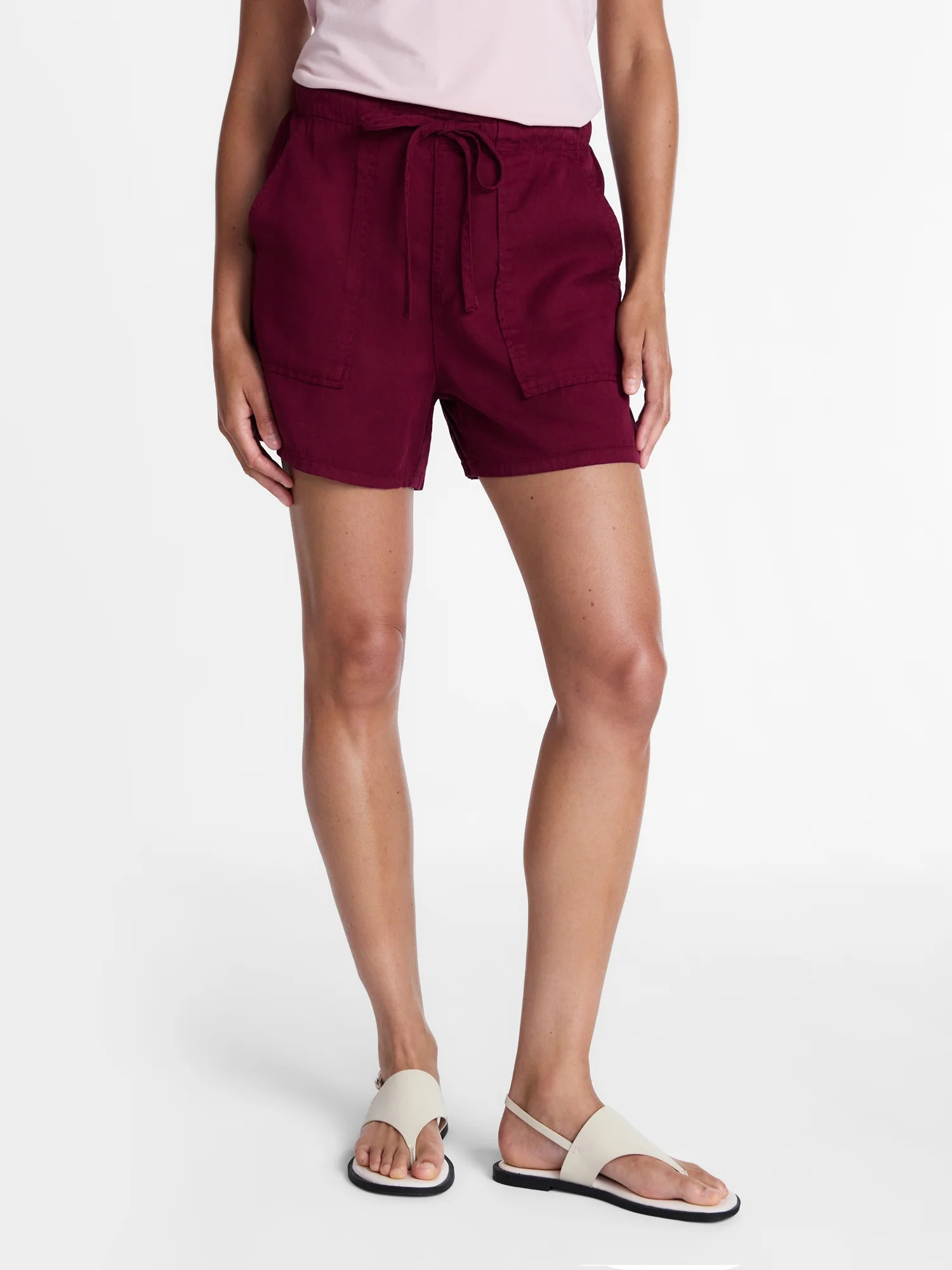 Time and Tru Women's Soft Utility Shorts, 4" Inseam, Sizes XS-XXXL | Walmart (US)