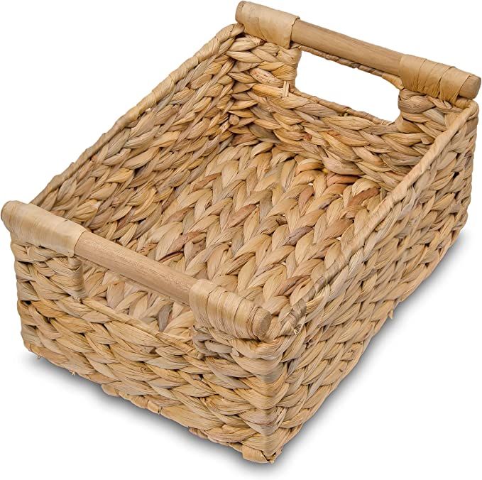 VATIMA Small Wicker Baskets for Organizing Bathroom, Hyacinth Baskets for Storage, Wicker Storage... | Amazon (US)