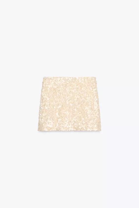 Sequined skirt. Hidden zip closure.Ecru | 2488/004/712Product Measurements
Check in-store availab... | Zara US