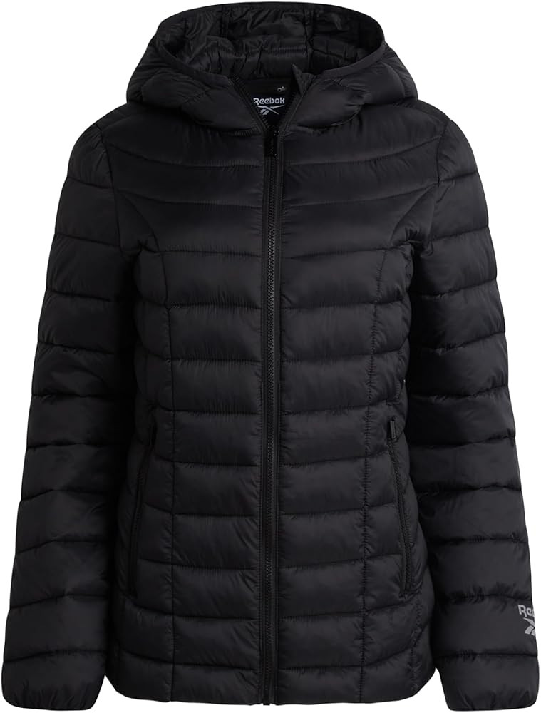Reebok Womens Puffer Jacket - Lightweight Quilted Snow Glacier Shield Zip Up Bubble Winter Coat f... | Amazon (US)