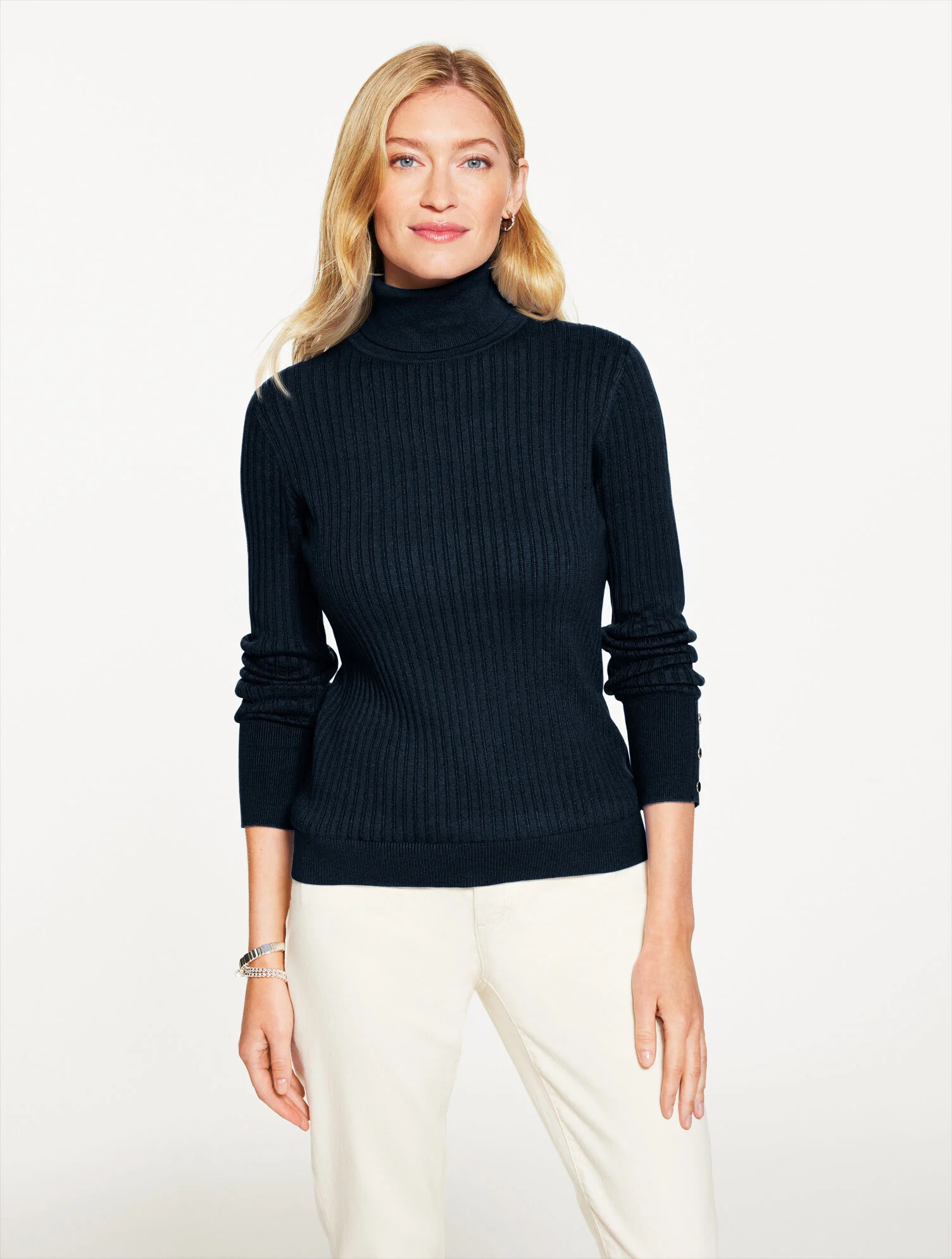Ribbed Turtleneck Sweater | Talbots