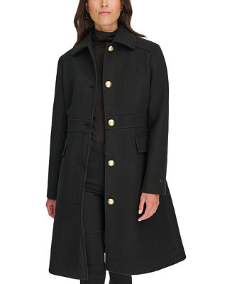 Tommy Hilfiger Women's Hooded Single-Breasted Coat, Created for Macy's - Macy's | Macy's