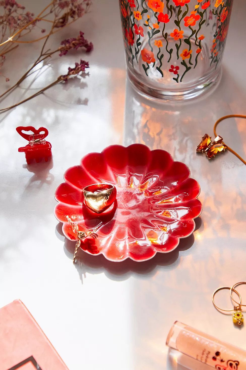 Metal Flower Trinket Tray | Urban Outfitters (EU)