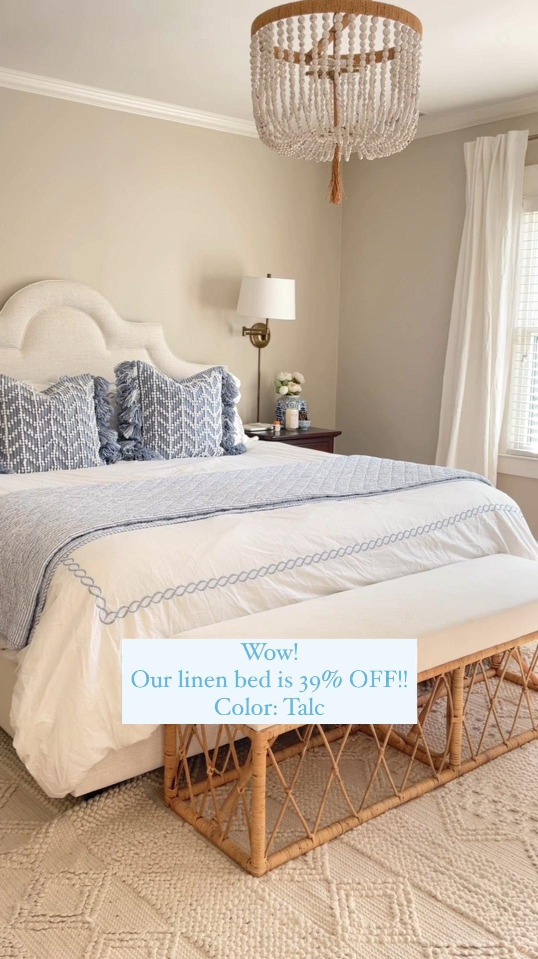 I love our linen arched bed!! 😍 it’s so beautiful in person and now almost 40% OFF for 4th of July!! Available in multiple colors, we have the color: Talc.

And if you don’t have or want a box spring, I also linked the platform version! 🤍 also linked our bedding  from Amazon! 

#LTKVideo #LTKHome #LTKSummerSales