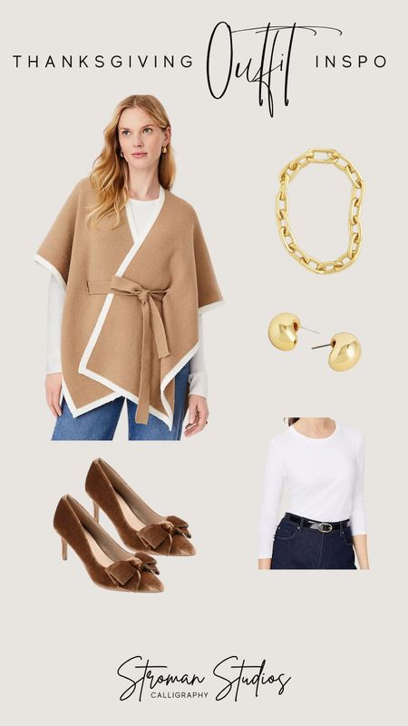Thanksgiving outfit. In love with these suede bow heels. The wrap and white long sleeve tee are on sale. #thanksgivingoutfit #falloutfit #bowheels #holidayoutfit #outfitinspo #salealert 

#LTKHolidaySale #LTKSeasonal #LTKHoliday