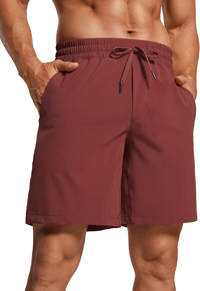 CRZ YOGA Men's Linerless Workout Shorts - 7'' Quick Dry for Running Sports Athletic Gym with Pock... | Amazon (US)