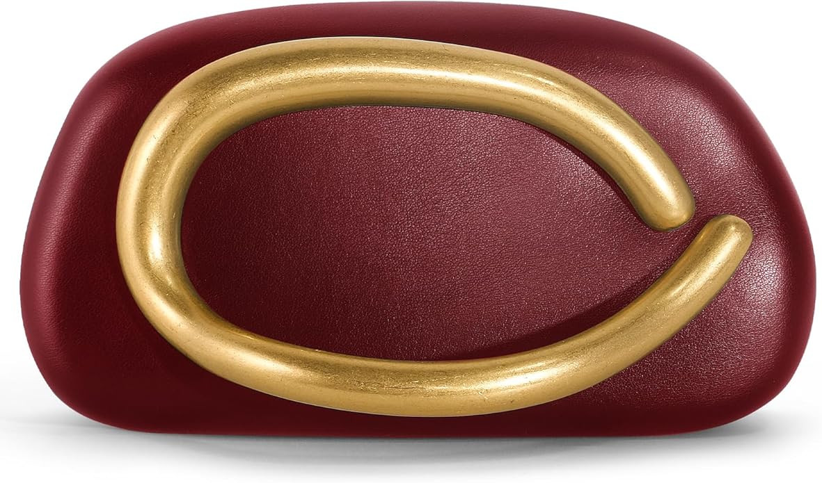 Clutch Purses for Women Formal, PU Leather/Marble Acrylic Evening Bags with Chain, Trendy Metal H... | Amazon (US)