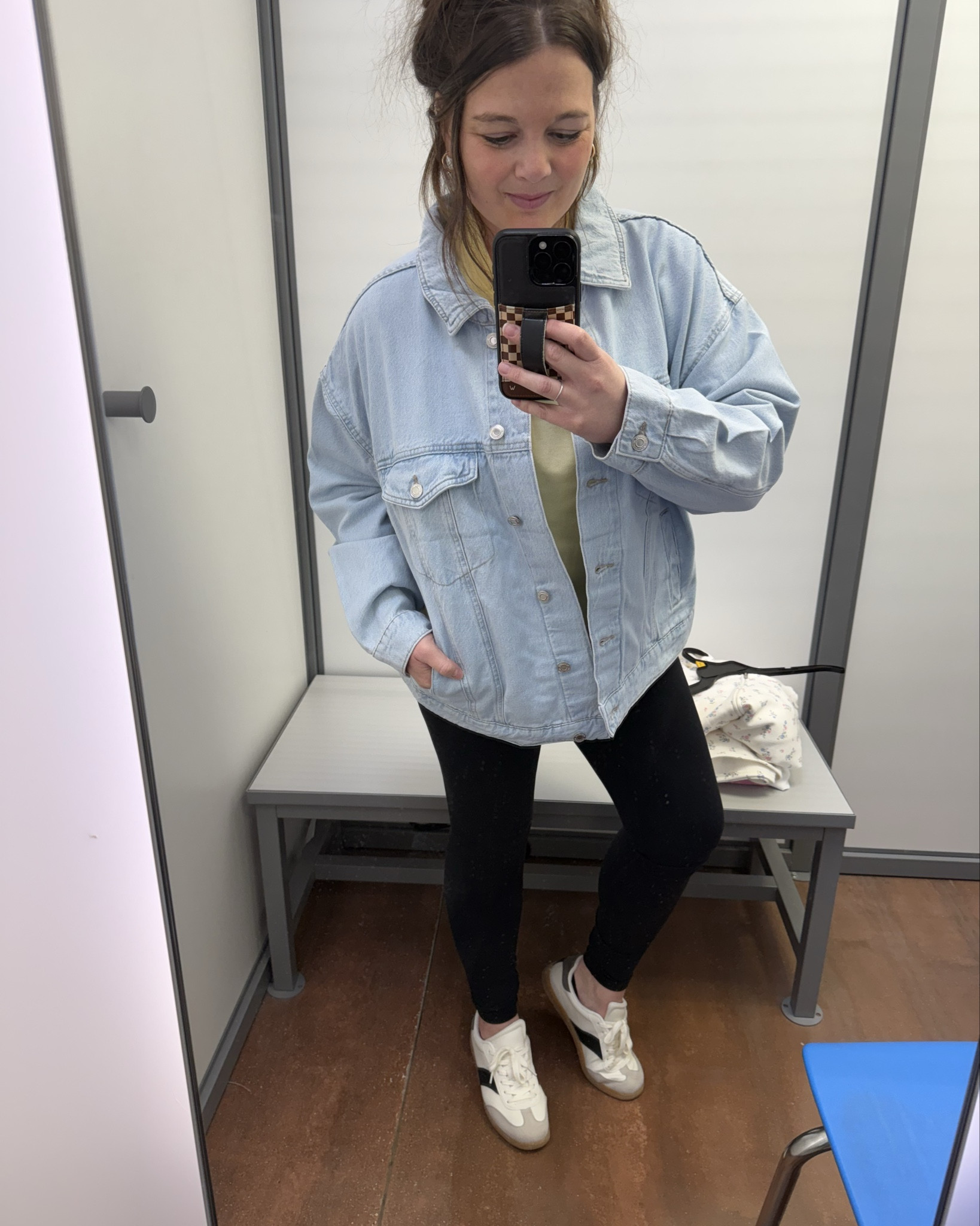 Denim Oversized Jacket for less than $20! #walmart #jeanjacket #denimjacket #walmarthaul #oversizedjacket 

#LTKSaleAlert #LTKootd #LTKmomlife