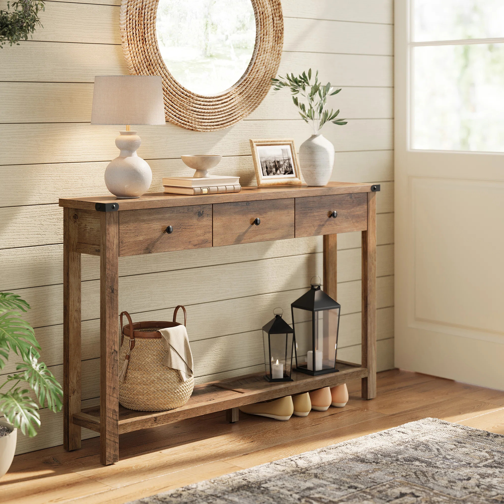 Sahai 47.2" Console Table with 3 Drawers | Wayfair North America