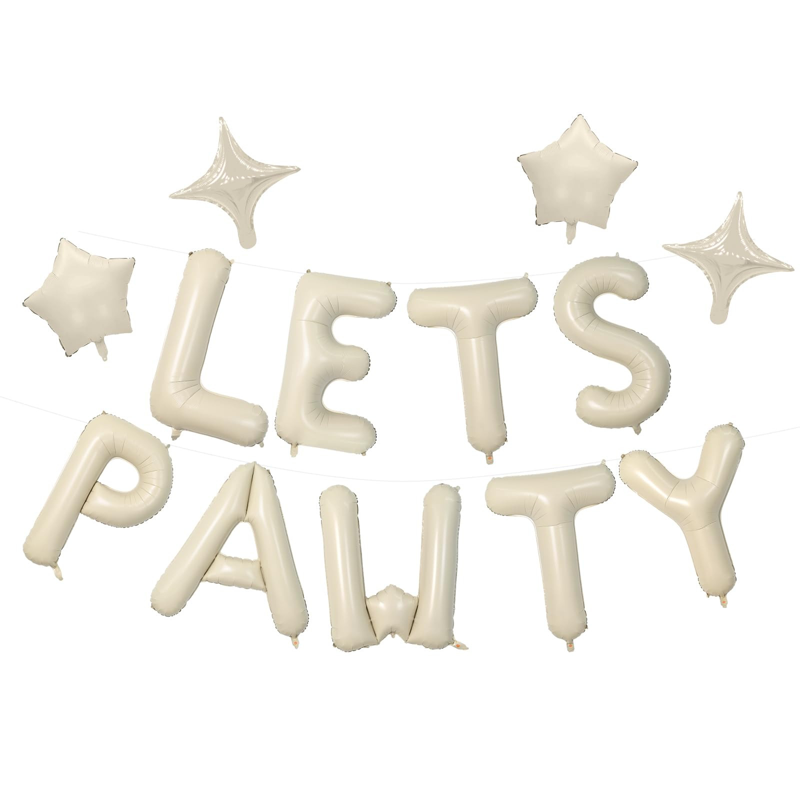 Amazon.com: Lets Pawty Balloons Banner 16 Inch,Beige Dog Birthday Decorations with 4pcs 10 Inch Star Balloons,Paw Foil Letter Balloon for Dogs Paw Pet Puppy Theme Party Supplies : Toys & Games | Amazon (US)