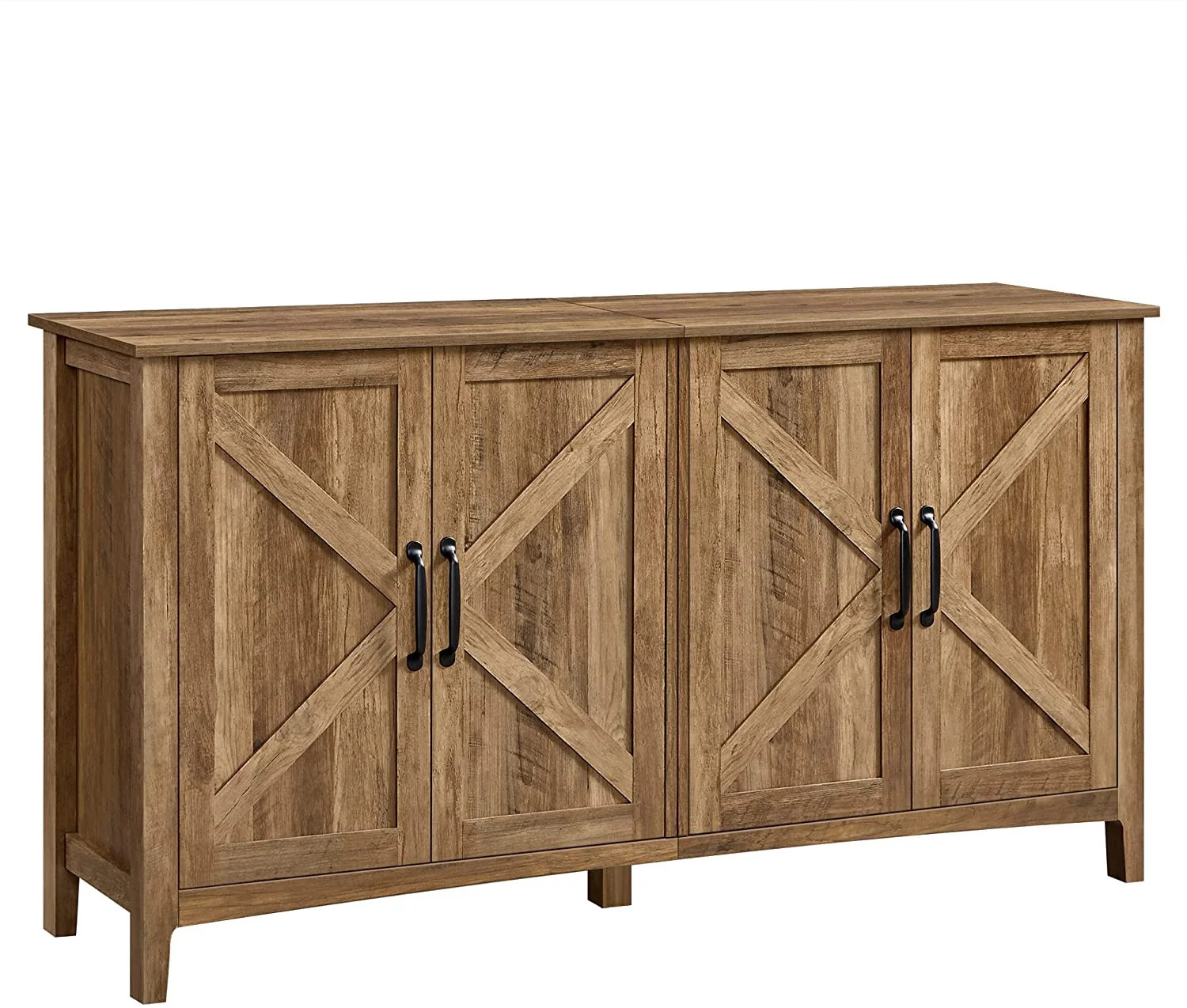 Vasagle Buffet Cabinet, Sideboard, Table, Credenza, Rustic Walnut - Walmart.com | Walmart (US)