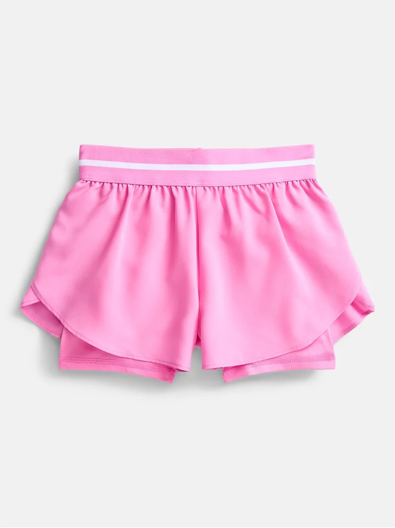 Athletic Works Girls Active 2 In 1 Shorts, Sizes 4-18 & Plus | Walmart (US)
