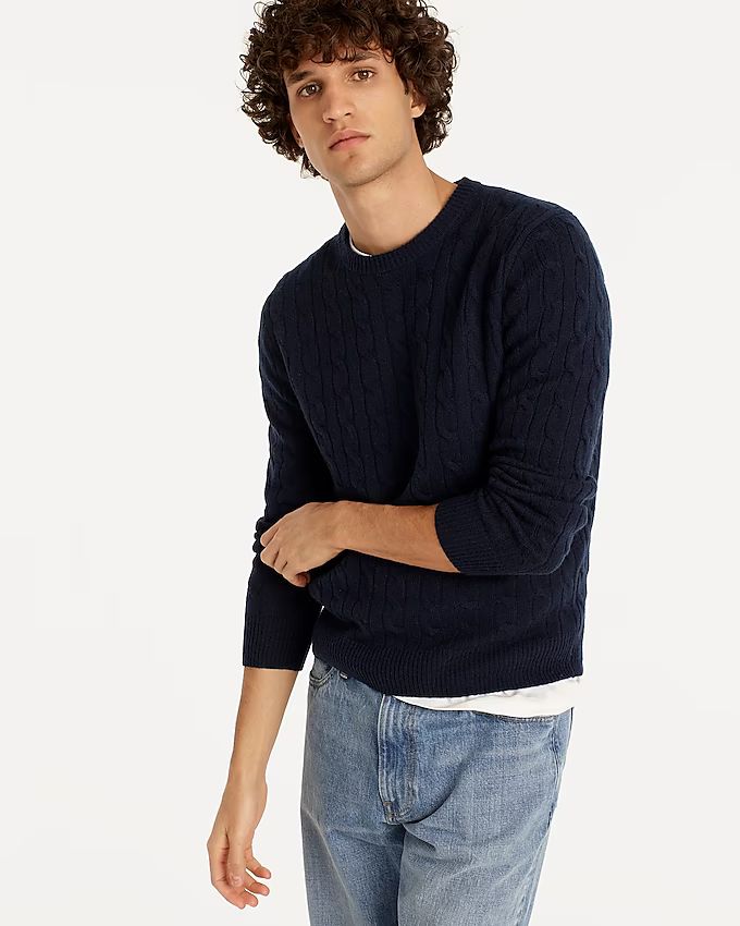 Cashmere cable-knit sweater | J.Crew US