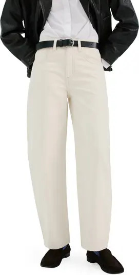 MANGO High Waist Barrel Jeans | Nordstrom | Nordstrom