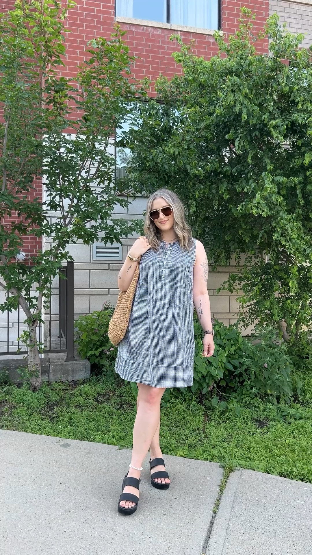 Simple summer ootd! Wearing L in the dress. I’m a 9.5-10 shoe and wear a 10 in the crocs sandals (Canadian link under “similar products”)

#LTKsummer #LTKmidsize #LTKdresses