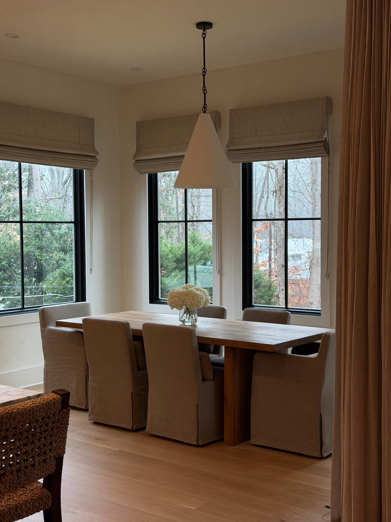 Breakfast nook details! Table is RH